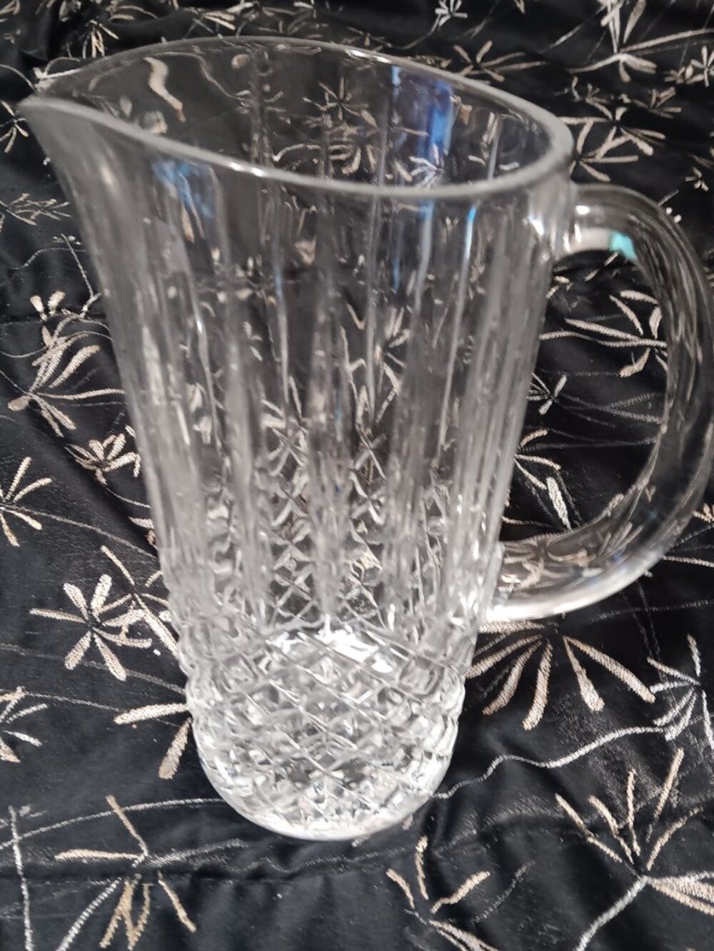 Vintage Crystal Water Pitcher
